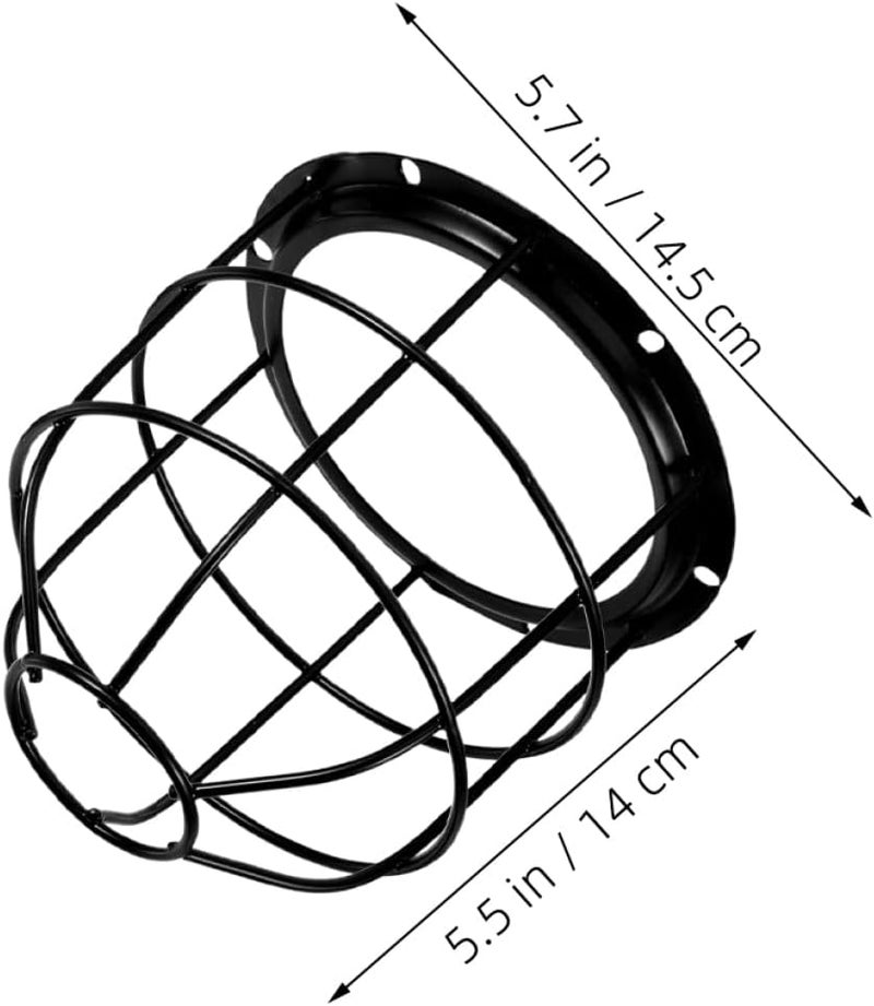 DIYEAH 2Pcs Metal Wire Mesh Light Bulb Cage Protective Lamp Guard for Workshop Signal Lighting Installation Durable Bulb Guard for Enhanced - Image 2
